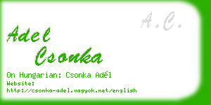 adel csonka business card
